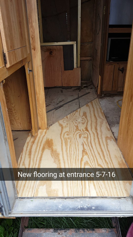 New floor at entry