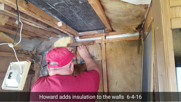 Insulating the walls