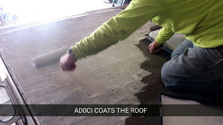 ADØCI starting to coat the roof